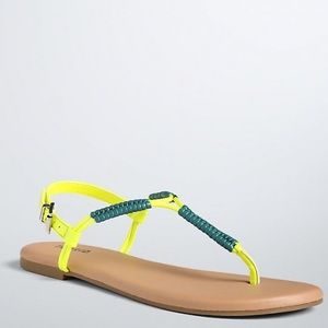Woven T-Strap Sandals